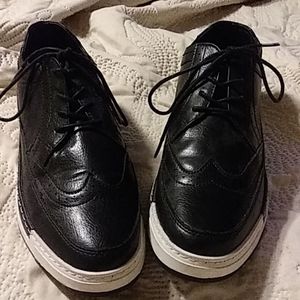 Black Oxford style shoes